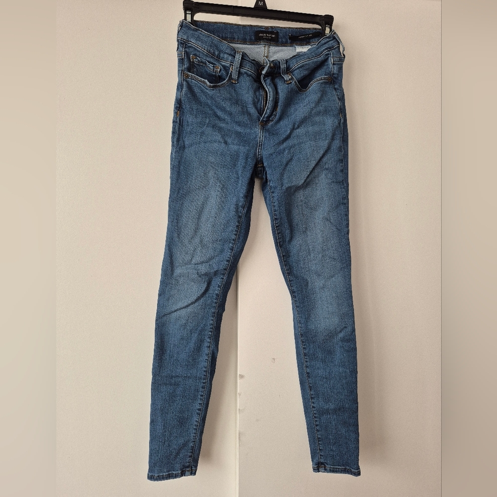 Banana Republic Blue Skinny Jeans with Natural Fading